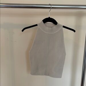 Aritzia Babaton Beige Ribbed Knit Top